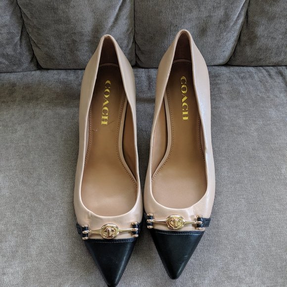 Coach Shoes - Womens Coach Lauri Silky Nap Beechwood/Blck Heels